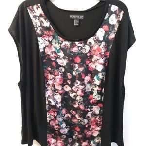 Plus size floral crop top